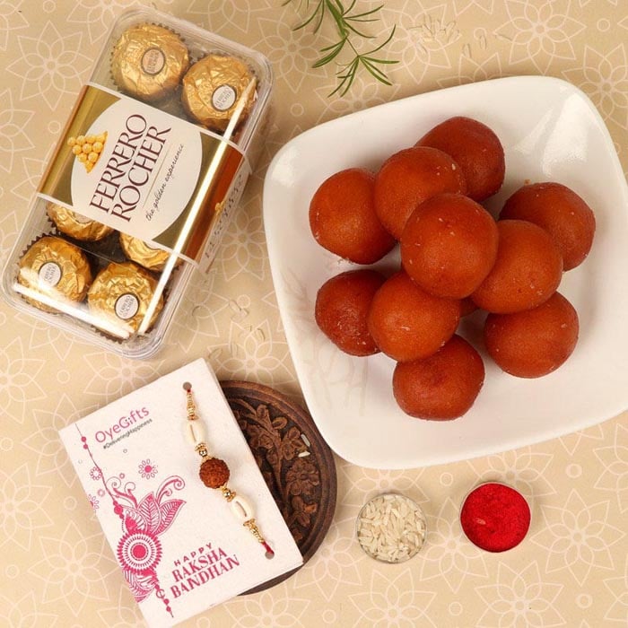 Gulab Jamun with Ferrero Rocher