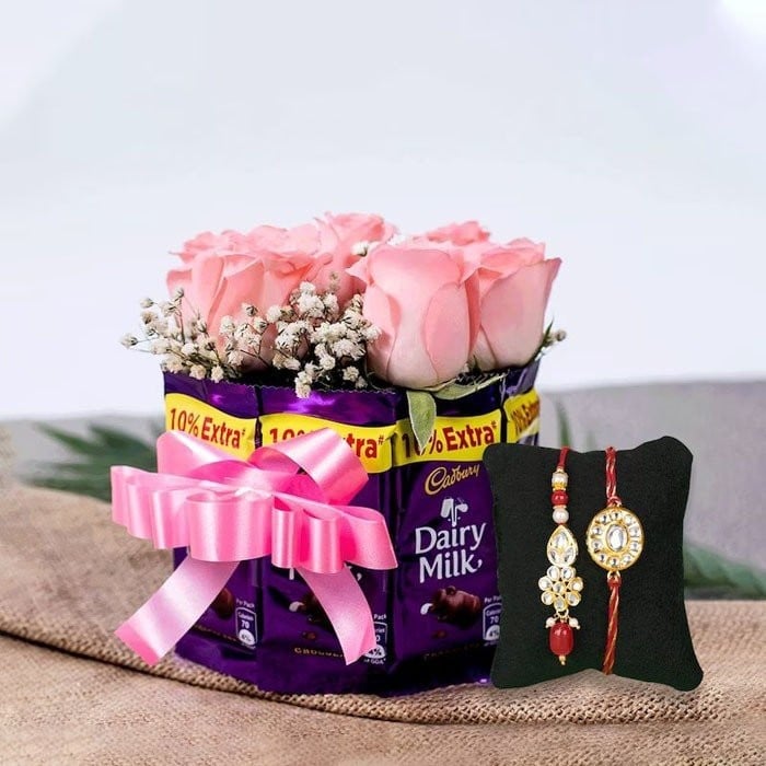 Chocolate Bouquet With Rakhi For Brother