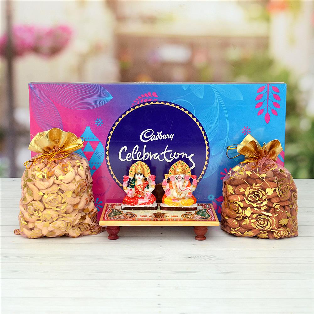 Laxmi Ganesh with Dry Fruits