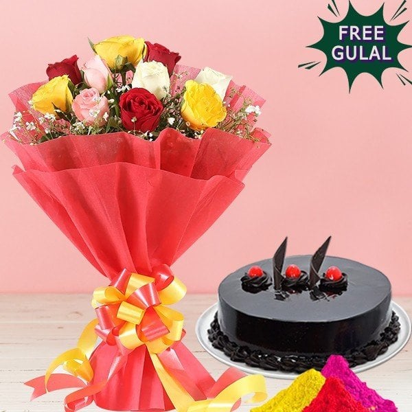 Cake With Roses Hamper