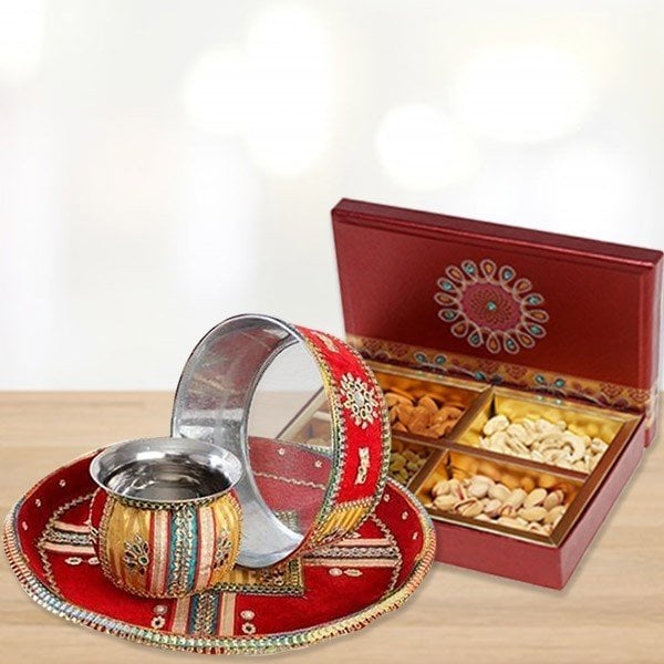 Dry Fruits Karwa Thali
