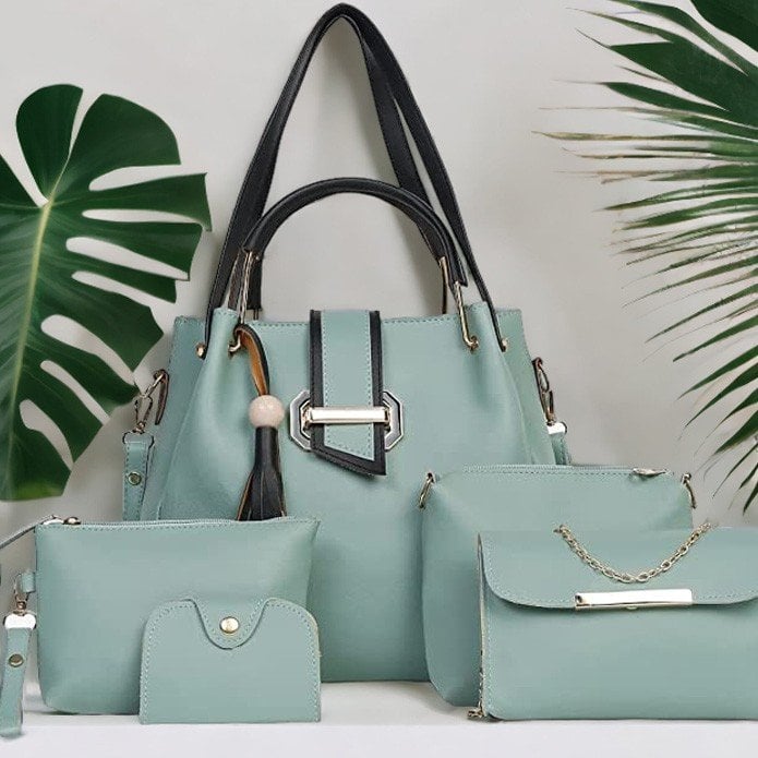 Light Green Fargo Handbag (Set Of 5)