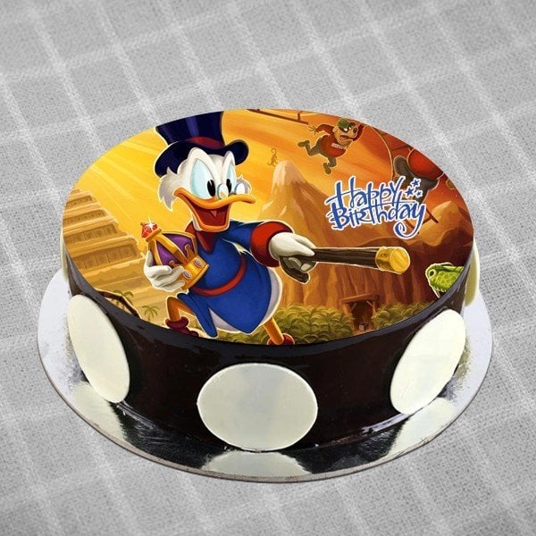 Chocolate Photo Cake of Scrooge McDuck