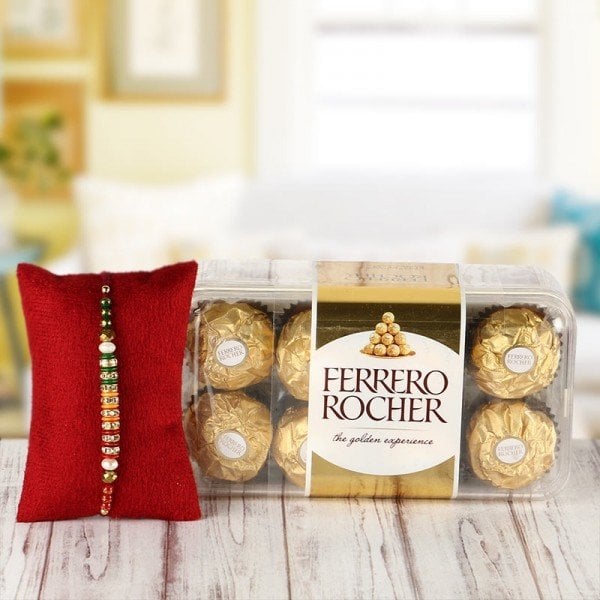Rakhi with 16 pcs Ferrero Rocher
