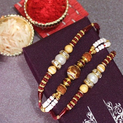 Rudraksha N Beaded Rakhis