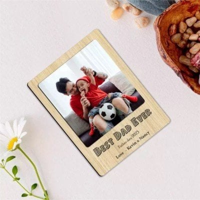 Best dad ever – Fridge photo magnet 