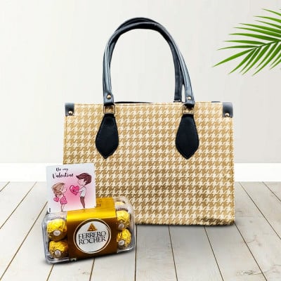 Exclusive Combo of Tote Handbag with Ferrero Box