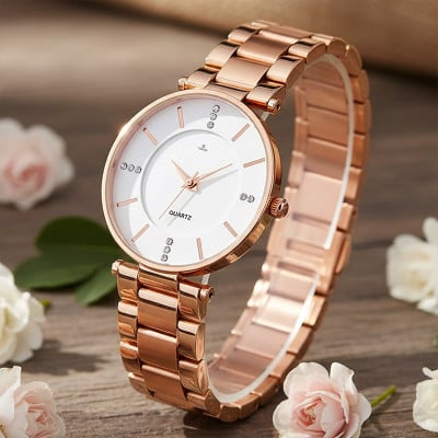 Dial Metal Chain Analog Watch for Women