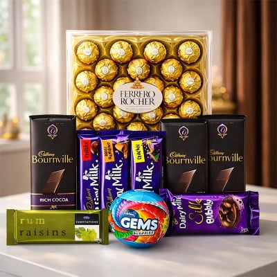 Ferrero Rocher N Bunch Of Chocolates Hamper