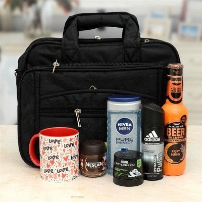 Portfolio Bag With Mesz Care Hamper