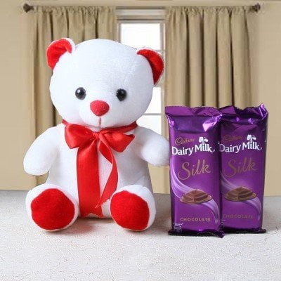 Teddy Bear And Chocolate Bars