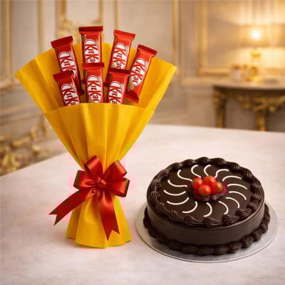 Kitkat Bunch with cake