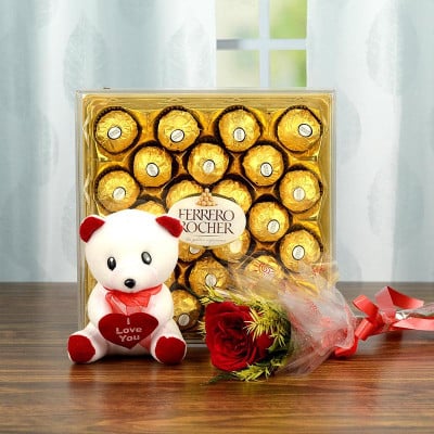 Lovable Chocolate & Teddy Hamper