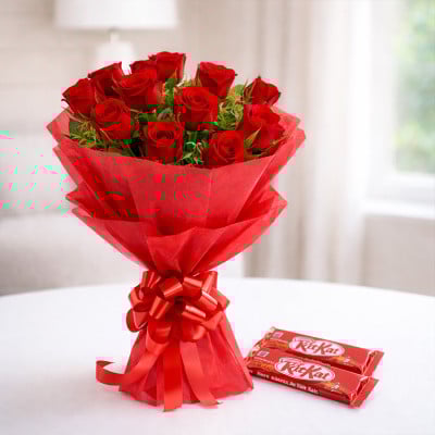 Love Sweets - Red Roses N Chocolates