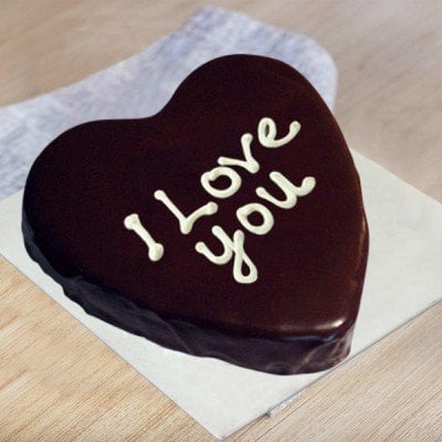 love you heart cake