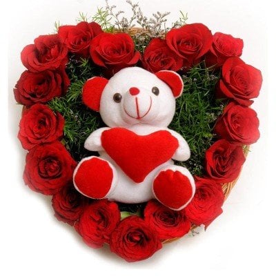 Roses N Soft Toy - Bouquet