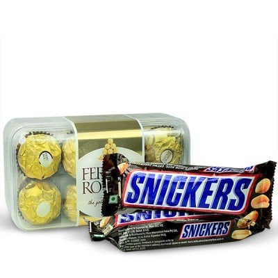 Ferrero Rocher N Snickers Hamper