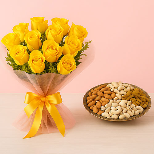 Flowers and Dryfruits